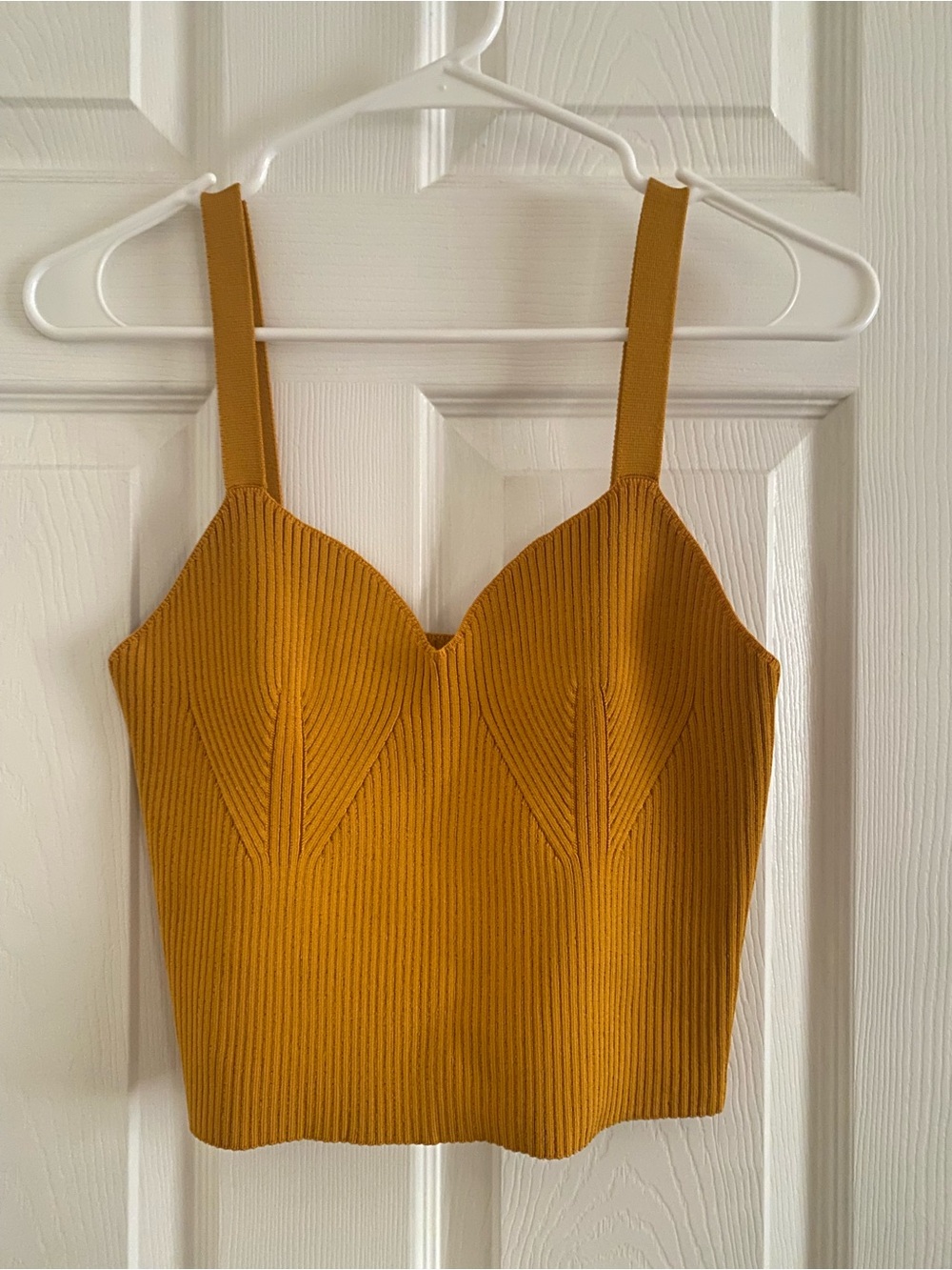 Vince Mustard Ribbed Knit Cami